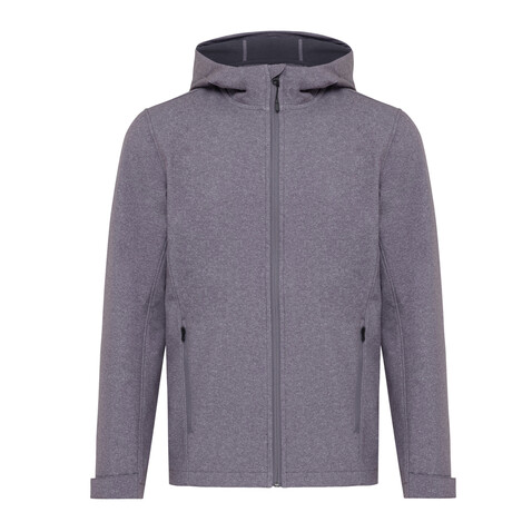 IQONIQ Makalu Herren Softshelljacke aus recyceltem Polyester vulcano heather grey bedrucken, Art.-Nr. T1700.028.XL IQONIQ Makalu Herren Softshelljacke aus recyceltem Polyester vulcano heather grey bedrucken, Art.-Nr. T1700.028.XL