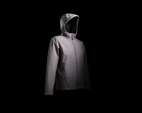 IQONIQ Makalu Herren Softshelljacke aus recyceltem Polyester vulcano heather grey bedrucken, Art.-Nr. T1700.028.XL IQONIQ Makalu Herren Softshelljacke aus recyceltem Polyester vulcano heather grey bedrucken, Art.-Nr. T1700.028.XL