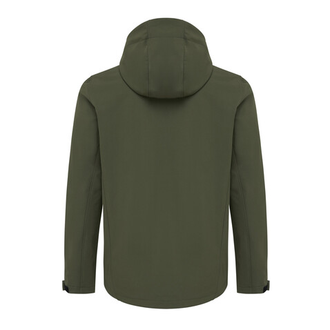 IQONIQ Makalu Herren Softshelljacke aus recyceltem Polyester khaki bedrucken, Art.-Nr. T1700.020.S