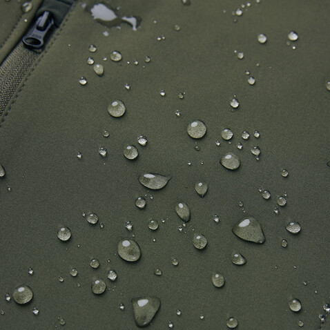 IQONIQ Makalu Herren Softshelljacke aus recyceltem Polyester khaki bedrucken, Art.-Nr. T1700.020.S