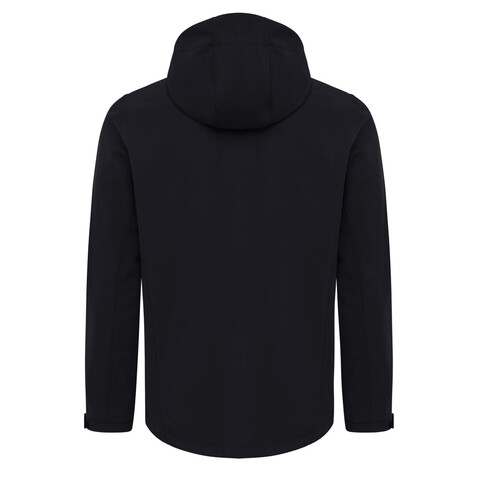 IQONIQ Makalu Herren Softshelljacke aus recyceltem Polyester schwarz bedrucken, Art.-Nr. T1700.001.M