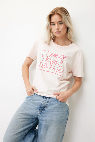 IQONIQ Yala Damen T-Shirt aus recycelter Baumwolle cloud pink bedrucken, Art.-Nr. T4100.039.XXS IQONIQ Yala Damen T-Shirt aus recycelter Baumwolle cloud pink bedrucken, Art.-Nr. T4100.039.XXS