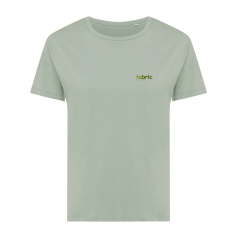 IQONIQ Yala Damen T-Shirt aus recycelter Baumwolle Iceberg green bedrucken, Art.-Nr. T4100.023.L