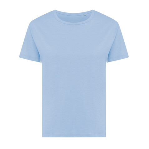 IQONIQ Yala Damen T-Shirt aus recycelter Baumwolle sky blue bedrucken, Art.-Nr. T4100.022.XL