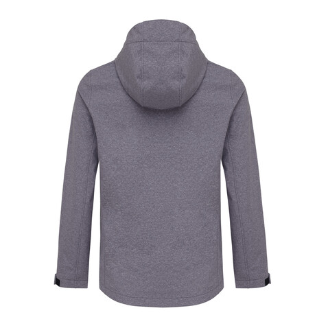 IQONIQ Makalu Damen Softshelljacke aus recyceltem Polyester vulcano heather grey bedrucken, Art.-Nr. T4700.028.M