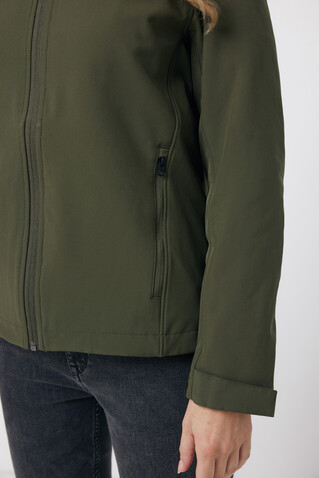 IQONIQ Makalu Damen Softshelljacke aus recyceltem Polyester khaki bedrucken, Art.-Nr. T4700.020.M