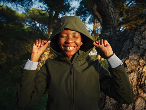 IQONIQ Makalu Damen Softshelljacke aus recyceltem Polyester khaki bedrucken, Art.-Nr. T4700.020.M