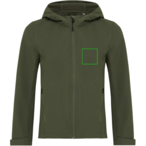 IQONIQ Makalu Damen Softshelljacke aus recyceltem Polyester khaki bedrucken, Art.-Nr. T4700.020.M