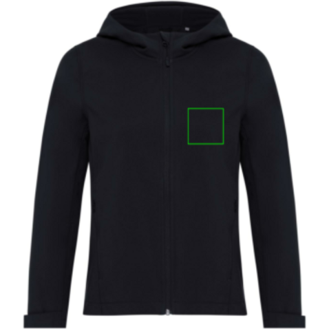 IQONIQ Makalu Damen Softshelljacke aus recyceltem Polyester schwarz bedrucken, Art.-Nr. T4700.001.S
