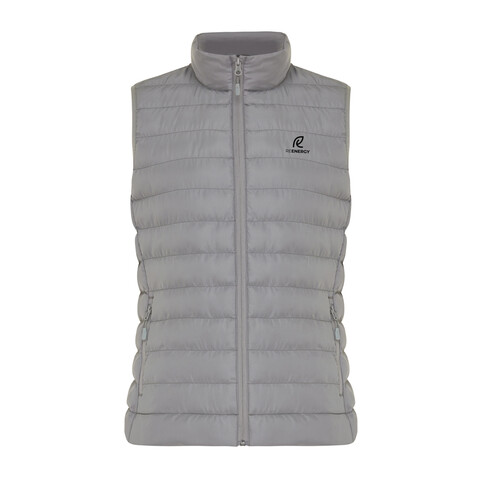 IQONIQ Meru Damen Bodywarmer aus recyceltem Polyester Silbergrau bedrucken, Art.-Nr. T4702.035.XS