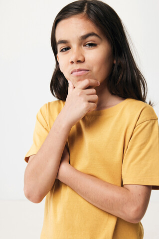 IQONIQ Koli Kids T-Shirt aus recycelter Baumwolle ochre yellow bedrucken, Art.-Nr. T6100.021.56