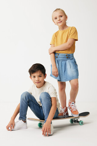 IQONIQ Koli Kids T-Shirt aus recycelter Baumwolle ochre yellow bedrucken, Art.-Nr. T6100.021.56