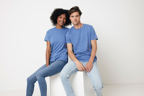 IQONIQ Manuel ungefärbtes T-Shirt aus recycelter Baumwolle heather blue bedrucken, Art.-Nr. T9101.024.XXL IQONIQ Manuel ungefärbtes T-Shirt aus recycelter Baumwolle heather blue bedrucken, Art.-Nr. T9101.024.XXL