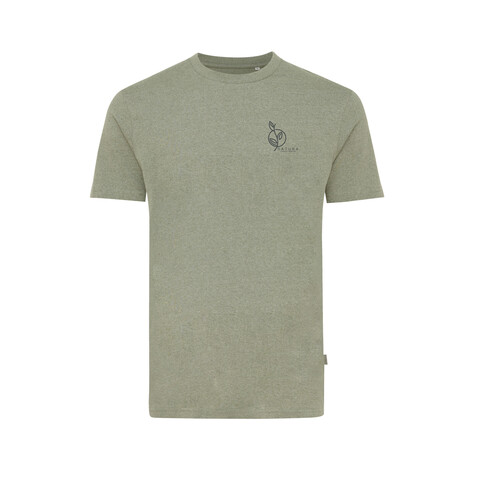 IQONIQ Manuel ungefärbtes T-Shirt aus recycelter Baumwolle heather green bedrucken, Art.-Nr. T9101.015.S