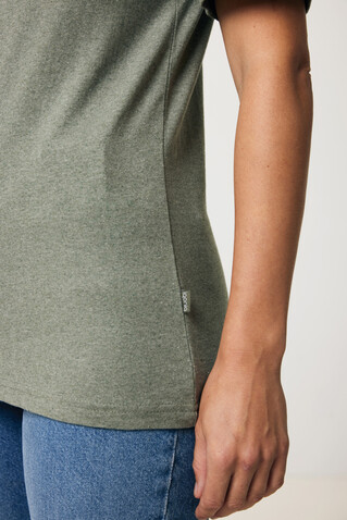 IQONIQ Manuel ungefärbtes T-Shirt aus recycelter Baumwolle heather green bedrucken, Art.-Nr. T9101.015.S
