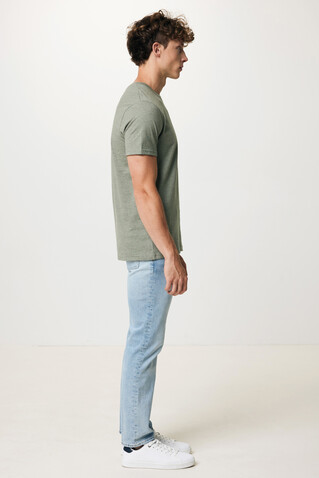 IQONIQ Manuel ungefärbtes T-Shirt aus recycelter Baumwolle heather green bedrucken, Art.-Nr. T9101.015.S
