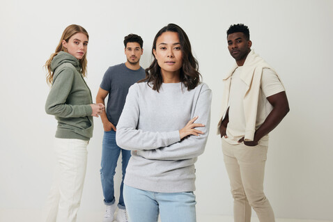 IQONIQ Manuel ungefärbtes T-Shirt aus recycelter Baumwolle heather anthracite bedrucken, Art.-Nr. T9101.014.L IQONIQ Manuel ungefärbtes T-Shirt aus recycelter Baumwolle heather anthracite bedrucken, Art.-Nr. T9101.014.L
