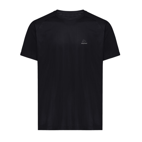 IQONIQ Tikal Sport Quick-Dry T-Shirt aus rec. Polyester schwarz bedrucken, Art.-Nr. T9102.001.L