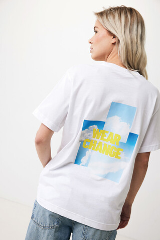 IQONIQ Kakadu relaxed T-Shirt aus recycelter Baumwolle ivory white bedrucken, Art.-Nr. T9103.040.M