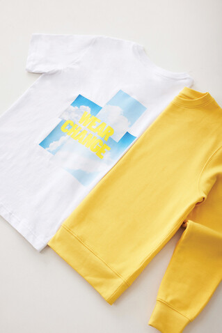 IQONIQ Kakadu relaxed T-Shirt aus recycelter Baumwolle ivory white bedrucken, Art.-Nr. T9103.040.M