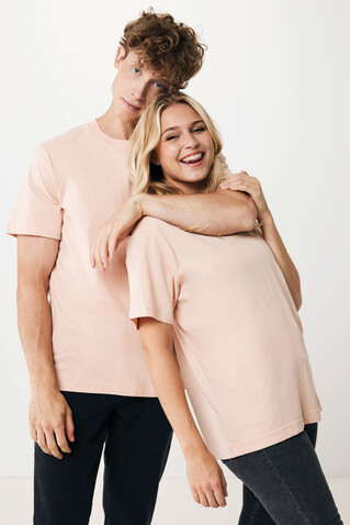 IQONIQ Kakadu relaxed T-Shirt aus recycelter Baumwolle peach nectar bedrucken, Art.-Nr. T9103.038.XXL