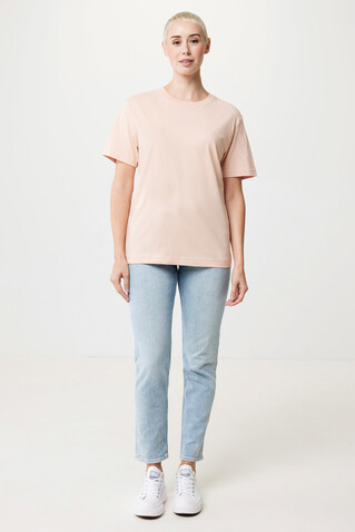 IQONIQ Kakadu relaxed T-Shirt aus recycelter Baumwolle peach nectar bedrucken, Art.-Nr. T9103.038.XXL