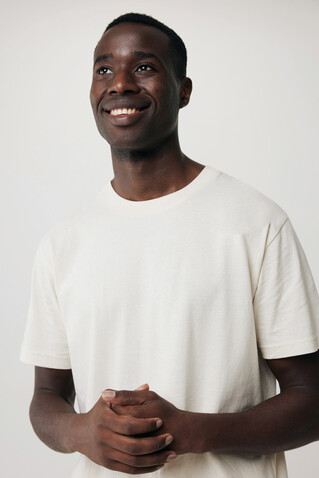 IQONIQ Kakadu relaxed T-Shirt aus recycelter Baumwolle natural raw bedrucken, Art.-Nr. T9103.018.M