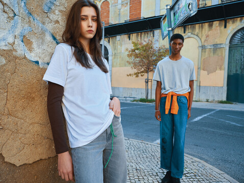 IQONIQ Kakadu relaxed T-Shirt aus recycelter Baumwolle recycled white bedrucken, Art.-Nr. T9103.004.XXL