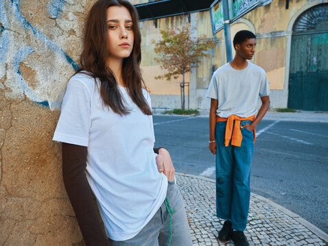 IQONIQ Kakadu relaxed T-Shirt aus recycelter Baumwolle recycled white bedrucken, Art.-Nr. T9103.004.XXL
