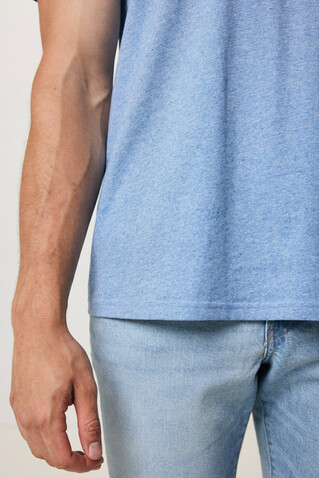 IQONIQ Sierra Lightweight T-Shirt aus recycelter Baumwolle light heather blue bedrucken, Art.-Nr. T9104.042.S IQONIQ Sierra Lightweight T-Shirt aus recycelter Baumwolle light heather blue bedrucken, Art.-Nr. T9104.042.S