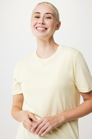 IQONIQ Sierra Lightweight T-Shirt aus recycelter Baumwolle cream yellow bedrucken, Art.-Nr. T9104.036.XL IQONIQ Sierra Lightweight T-Shirt aus recycelter Baumwolle cream yellow bedrucken, Art.-Nr. T9104.036.XL
