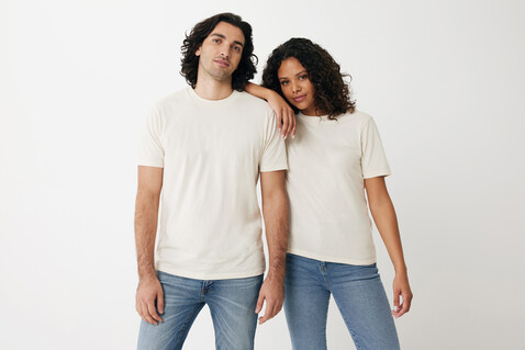 IQONIQ Sierra Lightweight T-Shirt aus recycelter Baumwolle natural raw bedrucken, Art.-Nr. T9104.018.S