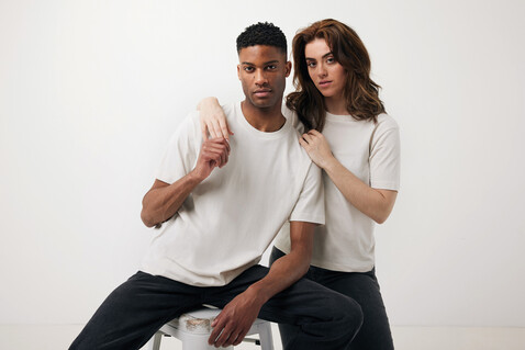 Iqoniq Teide T-Shirt aus recycelter Baumwolle ivory white bedrucken, Art.-Nr. T9105.040.XXXL