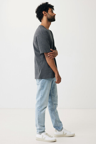 IQONIQ Teide T-Shirt aus recycelter Baumwolle heather anthracite bedrucken, Art.-Nr. T9105.014.XL