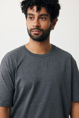 IQONIQ Teide T-Shirt aus recycelter Baumwolle heather anthracite bedrucken, Art.-Nr. T9105.014.XL