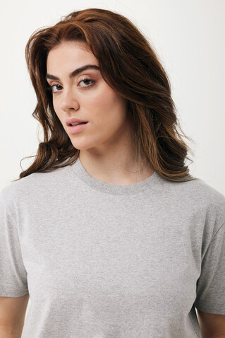 IQONIQ Teide T-Shirt aus recycelter Baumwolle heather grey bedrucken, Art.-Nr. T9105.013.M
