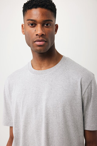IQONIQ Teide T-Shirt aus recycelter Baumwolle heather grey bedrucken, Art.-Nr. T9105.013.M