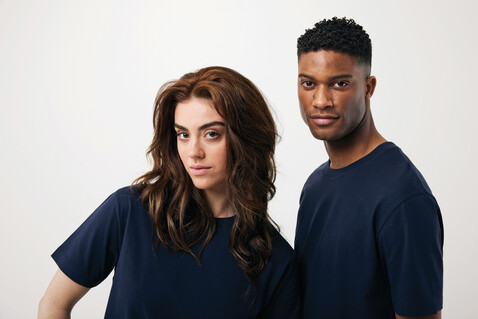 IQONIQ Teide T-Shirt aus recycelter Baumwolle navy blau bedrucken, Art.-Nr. T9105.002.S