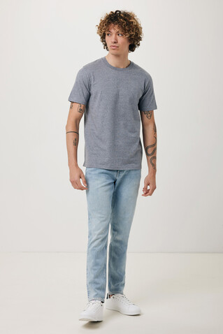 IQONIQ Brett T-Shirt aus recycelter Baumwolle light heather navy bedrucken, Art.-Nr. T9107.043.XXXL