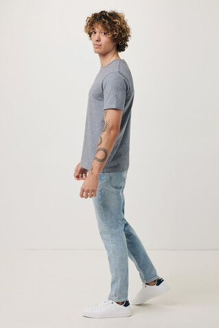 IQONIQ Brett T-Shirt aus recycelter Baumwolle light heather navy bedrucken, Art.-Nr. T9107.043.XXXL