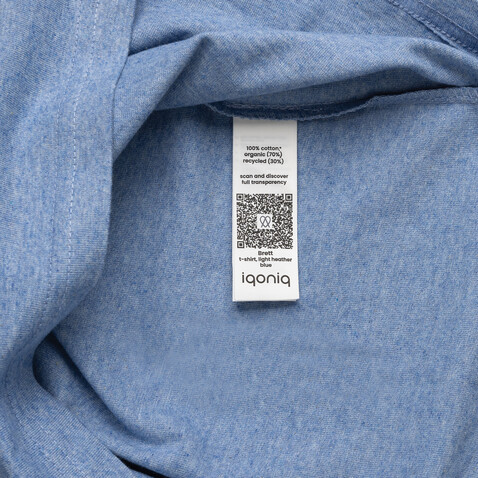 IQONIQ Brett T-Shirt aus recycelter Baumwolle light heather blue bedrucken, Art.-Nr. T9107.042.XXS IQONIQ Brett T-Shirt aus recycelter Baumwolle light heather blue bedrucken, Art.-Nr. T9107.042.XXS