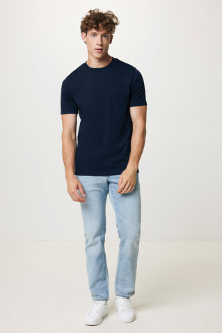 IQONIQ Brett T-Shirt aus recycelter Baumwolle navy blau bedrucken, Art.-Nr. T9107.002.XL