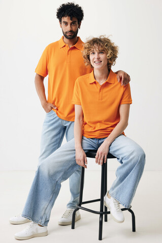 IQONIQ Yosemite Piqué-Poloshirt aus recycelter Baumwolle orange bedrucken, Art.-Nr. T9200.044.XXL