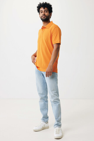 IQONIQ Yosemite Piqué-Poloshirt aus recycelter Baumwolle orange bedrucken, Art.-Nr. T9200.044.XXL