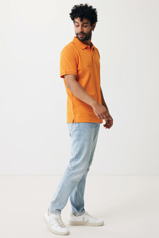 IQONIQ Yosemite Piqué-Poloshirt aus recycelter Baumwolle orange bedrucken, Art.-Nr. T9200.044.XXL