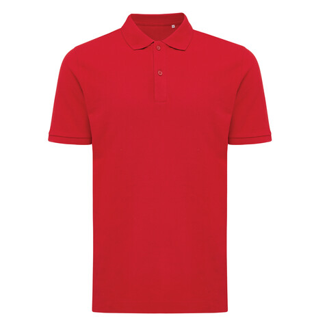 IQONIQ Yosemite Piqué-Poloshirt aus recycelter Baumwolle rot bedrucken, Art.-Nr. T9200.029.S