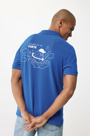 IQONIQ Yosemite Piqué-Poloshirt aus recycelter Baumwolle Königsblau bedrucken, Art.-Nr. T9200.025.4XL