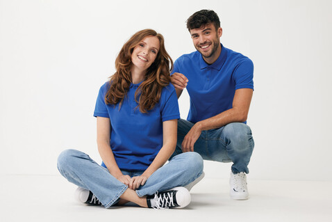 IQONIQ Yosemite Piqué-Poloshirt aus recycelter Baumwolle Königsblau bedrucken, Art.-Nr. T9200.025.4XL