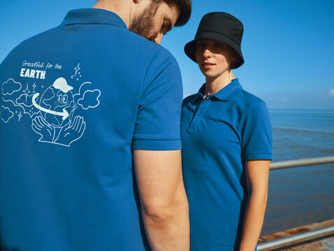 IQONIQ Yosemite Piqué-Poloshirt aus recycelter Baumwolle Königsblau bedrucken, Art.-Nr. T9200.025.4XL