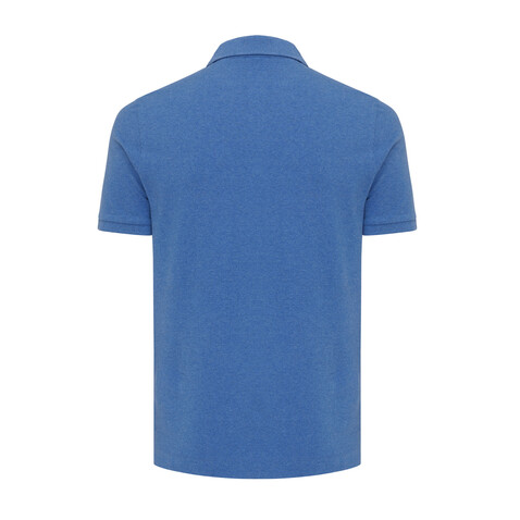 IQONIQ Yosemite Piqué-Poloshirt aus recycelter Baumwolle heather blue bedrucken, Art.-Nr. T9200.024.XL